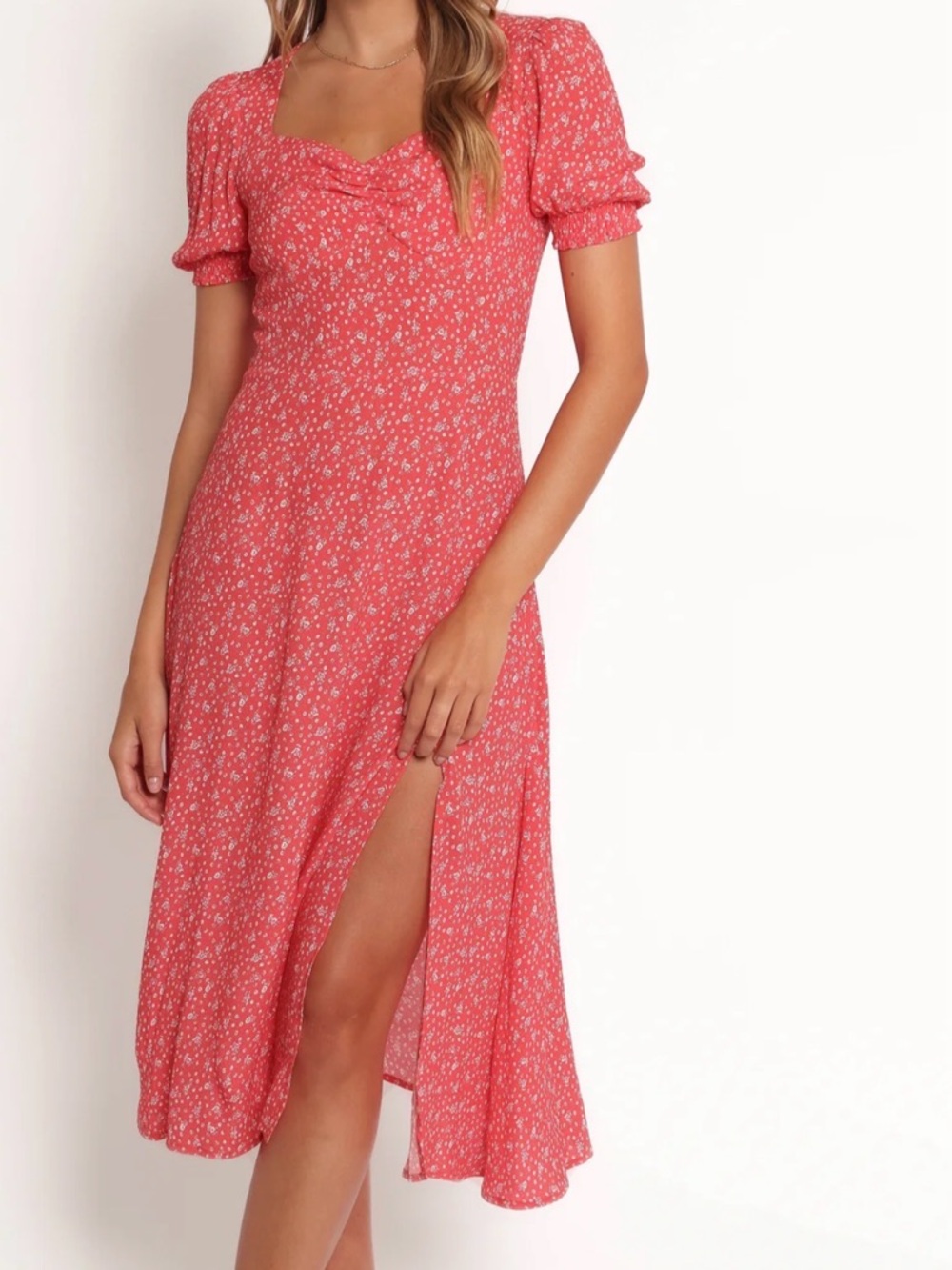 Petal & Pup Floral Puff-Sleeve Midi Dress - Picture 2 of 9